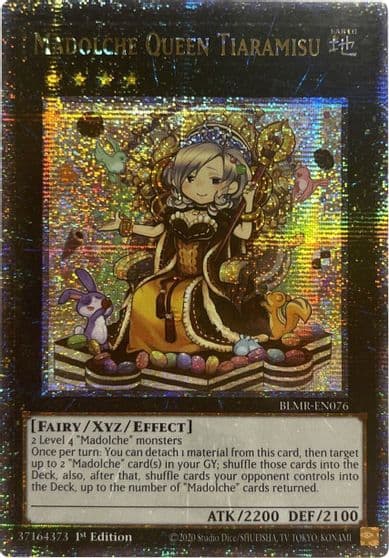 Madolche Queen Tiaramisu Quarter Century Secret Rare Battles of Legend: Monstrous Revenge Yu-Gi-Oh! card