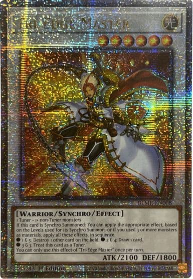 Tri Edge Master Quarter Century Secret Rare Battles of Legend: Monstrous Revenge Yu-Gi-Oh! card