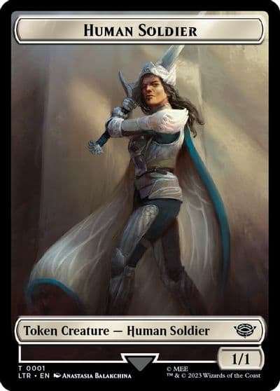 Human Soldier 0001 Food 0011 Double Sided Token Universes Beyond: The Lord of the Rings: Tales of Middle-earth Magic card