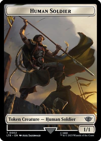 Human Soldier 0002 Food 0011 Double Sided Token Universes Beyond: The Lord of the Rings: Tales of Middle-earth Magic card