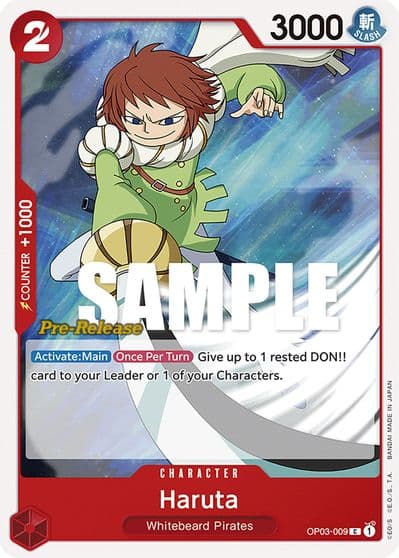 Haruta Pillars of Strength Pre-Release Cards One Piece card