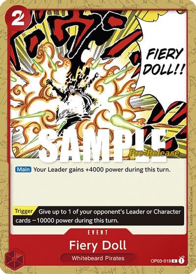 Fiery Doll Pillars of Strength Pre-Release Cards One Piece card