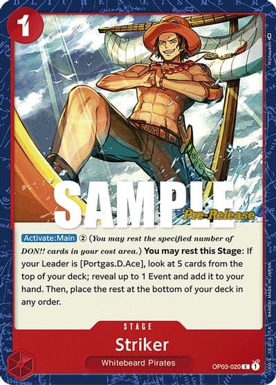 Striker Pillars of Strength Pre-Release Cards One Piece card