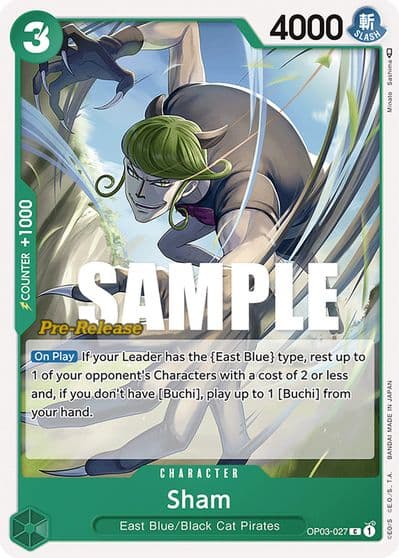 Sham Pillars of Strength Pre-Release Cards One Piece card