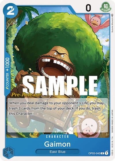 Gaimon Pillars of Strength Pre-Release Cards One Piece card