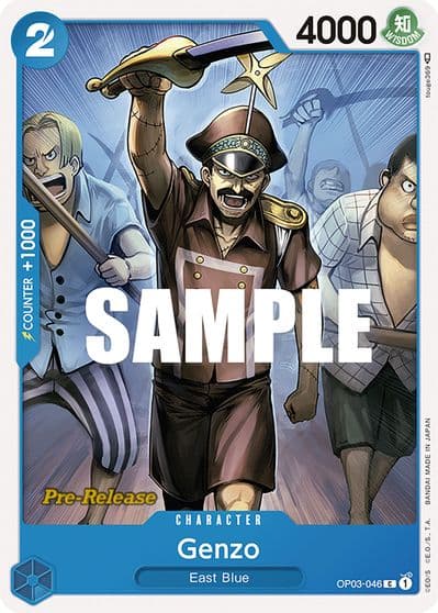 Genzo Pillars of Strength Pre-Release Cards One Piece card