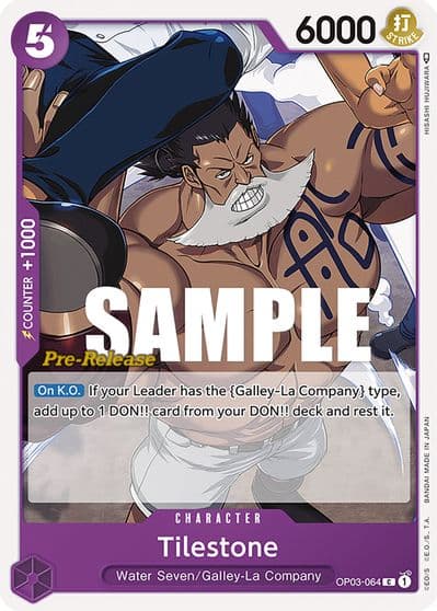 Tilestone Pillars of Strength Pre-Release Cards One Piece card