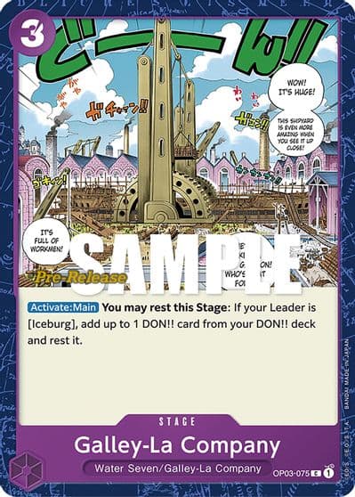Galley La Company Pillars of Strength Pre-Release Cards One Piece card