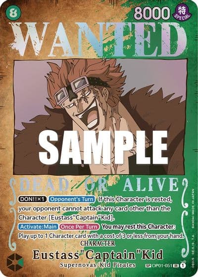 EustassCaptainKid Wanted Poster Pillars of Strength One Piece card