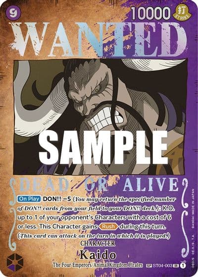 Kaido Wanted Poster Pillars of Strength One Piece card