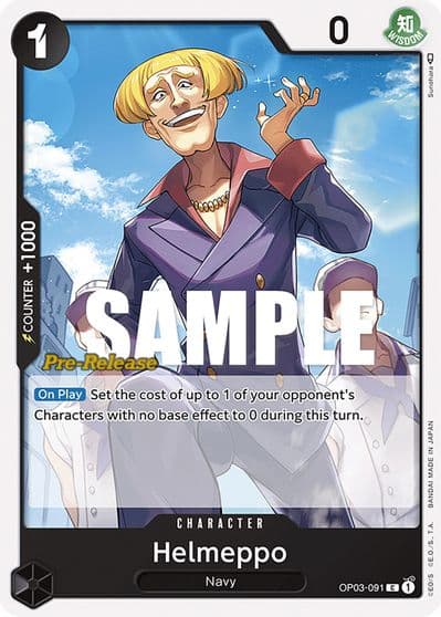 Helmeppo Pillars of Strength Pre-Release Cards One Piece card