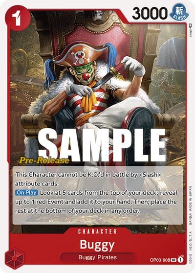 Buggy 008 Pillars of Strength Pre-Release Cards One Piece card