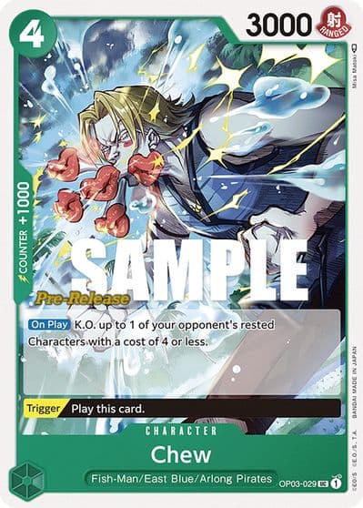 Chew Pillars of Strength Pre-Release Cards One Piece card