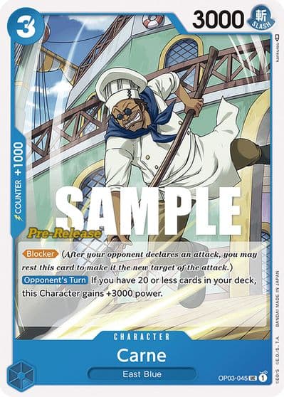 Carne Pillars of Strength Pre-Release Cards One Piece card