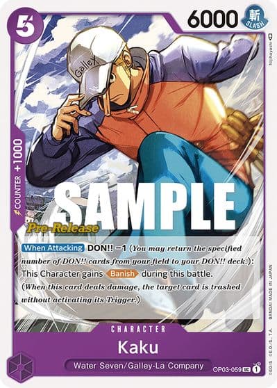 Kaku Pillars of Strength Pre-Release Cards One Piece card