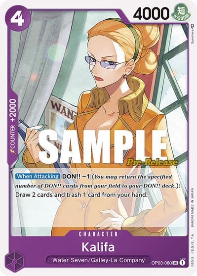 Kalifa Pillars of Strength Pre-Release Cards One Piece card