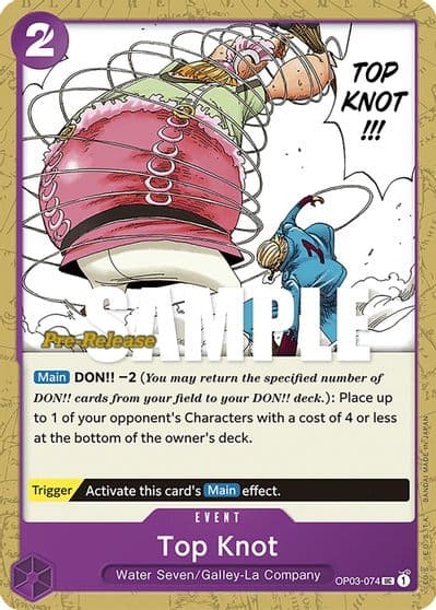 Top Knot Pillars of Strength Pre-Release Cards One Piece card