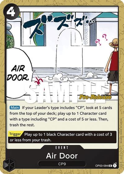 Air Door Pillars of Strength Pre-Release Cards One Piece card