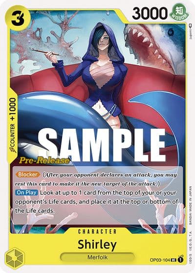Shirley Pillars of Strength Pre-Release Cards One Piece card