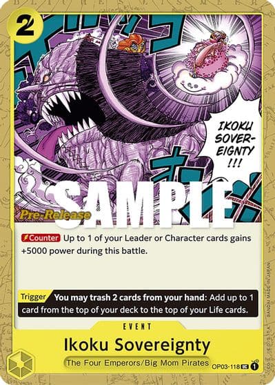 Ikoku Sovereignty Pillars of Strength Pre-Release Cards One Piece card