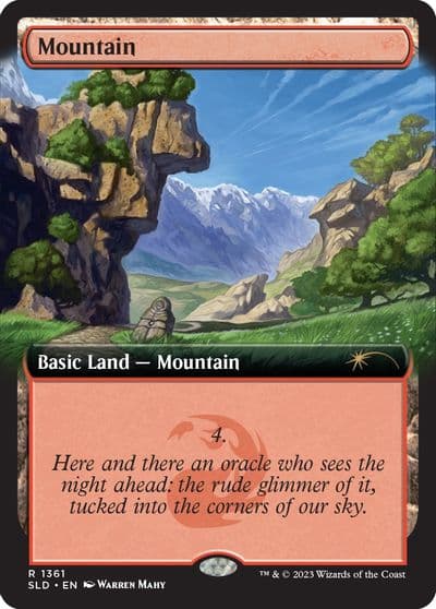 Mountain 1361 Secret Lair Drop Series Magic card