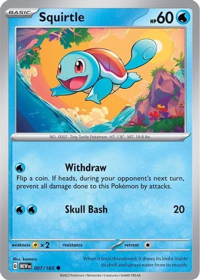 Squirtle SV: Scarlet & Violet 151 Pokemon card