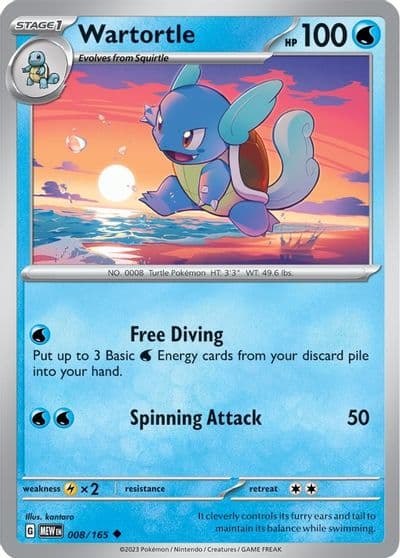 Wartortle SV: Scarlet & Violet 151 Pokemon card