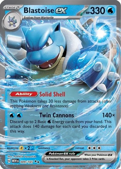 Blastoise ex SV: Scarlet & Violet 151 Pokemon card