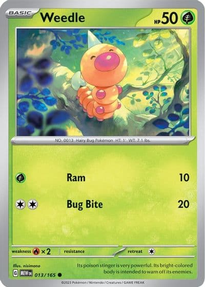 Weedle SV: Scarlet & Violet 151 Pokemon card