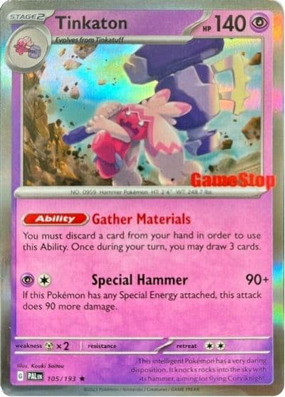 Tinkaton (GameStop Exclusive) Miscellaneous Cards & Products Pokemon card