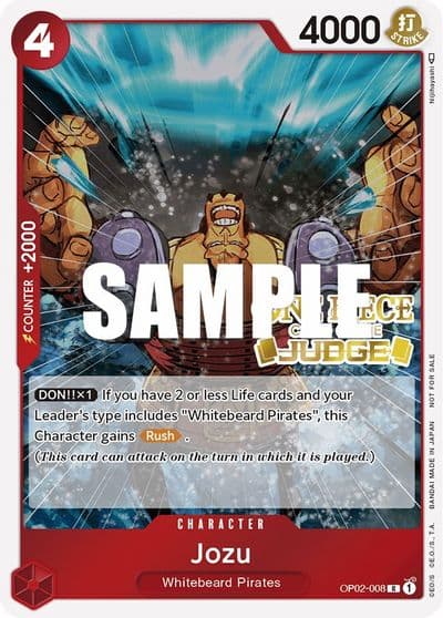 Jozu Judge One Piece Promotion Cards One Piece card