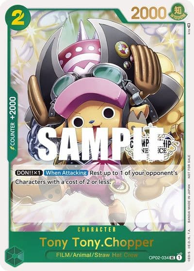 Tony TonyChopper Store Championship Participation Pack One Piece Promotion Cards One Piece card