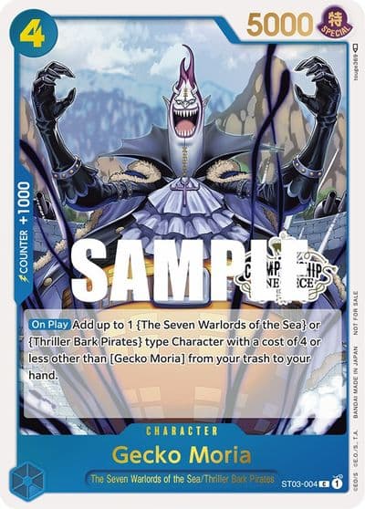 Gecko Moria Store Championship Participation Pack One Piece Promotion Cards One Piece card