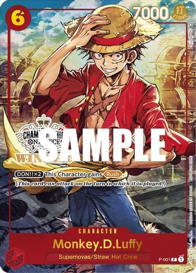 MonkeyDLuffy Store Championship Trophy Card One Piece Promotion Cards One Piece card