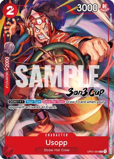 Usopp 3 on 3 Cup Participant One Piece Promotion Cards One Piece card