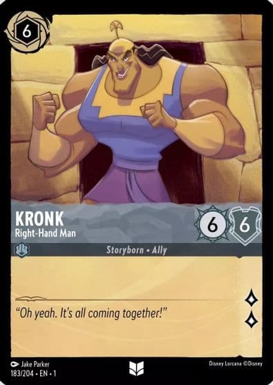 Kronk Right Hand Man The First Chapter Lorcana card