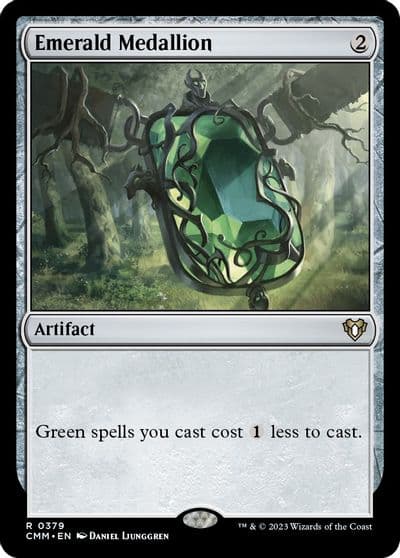 Emerald Medallion Commander Masters Magic card