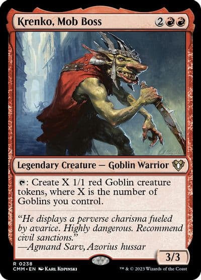 Krenko Mob Boss Commander Masters Magic card