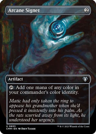 Arcane Signet Borderless Commander Masters Magic card