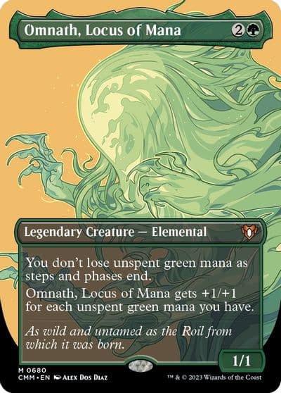 Omnath Locus of Mana Borderless Commander Masters Magic card