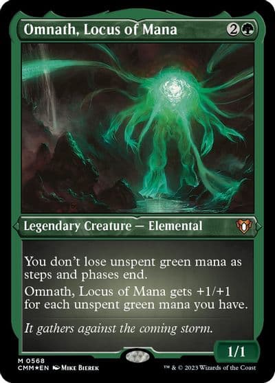 Omnath Locus of Mana Foil Etched Commander Masters Magic card