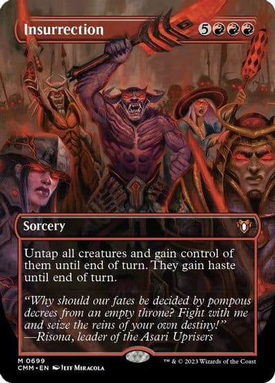 Insurrection Borderless Commander Masters Magic card