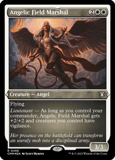 Angelic Field Marshal Foil Etched Commander Masters Magic card