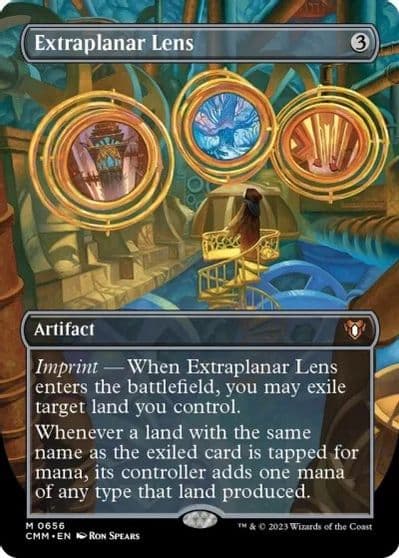 Extraplanar Lens Borderless Commander Masters Magic card