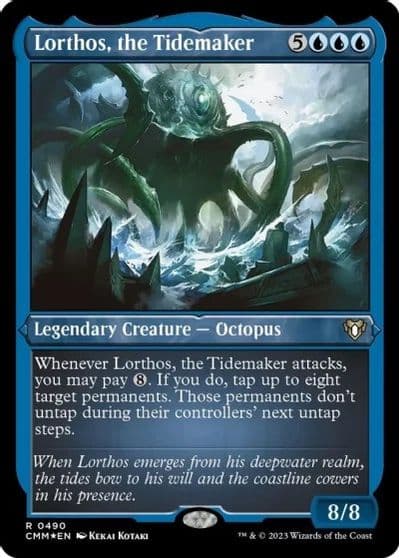 Lorthos the Tidemaker Foil Etched Commander Masters Magic card