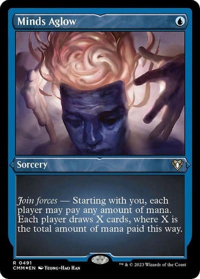 Minds Aglow Foil Etched Commander Masters Magic card