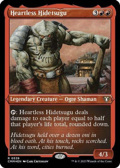 Heartless Hidetsugu Foil Etched Commander Masters Magic card