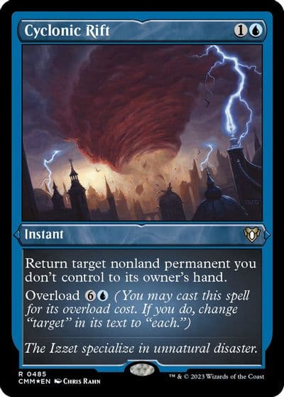 Cyclonic Rift Foil Etched Commander Masters Magic card