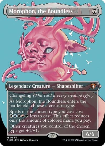 Morophon the Boundless Borderless Commander Masters Magic card