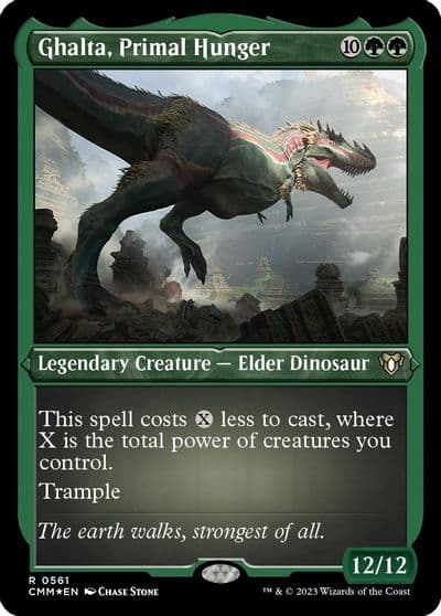 Ghalta Primal Hunger Foil Etched Commander Masters Magic card